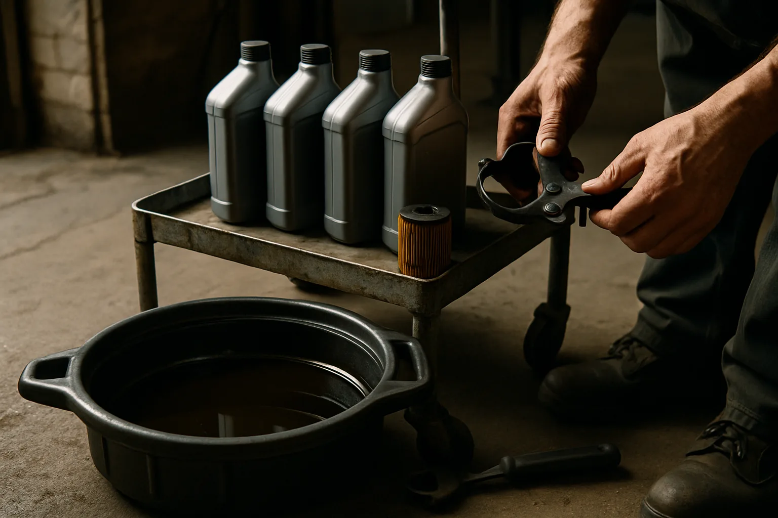 Oil maintenance station setup